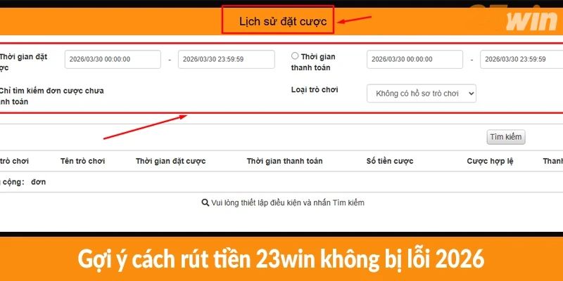 Gợi ý cách rút tiền 23win không bị lỗi 2026