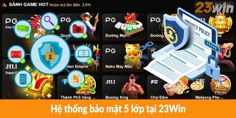 Hệ thống bảo mật 5 lớp tại 23win