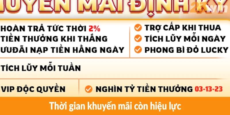 Thời gian khuyến mãi còn hiệu lực