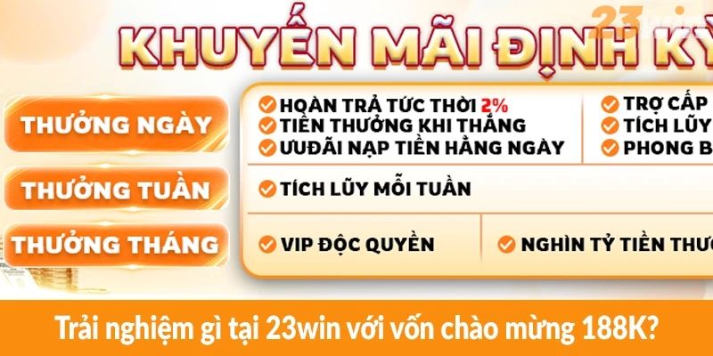 Trải nghiệm gì tại 23win với vốn chào mừng 188K?