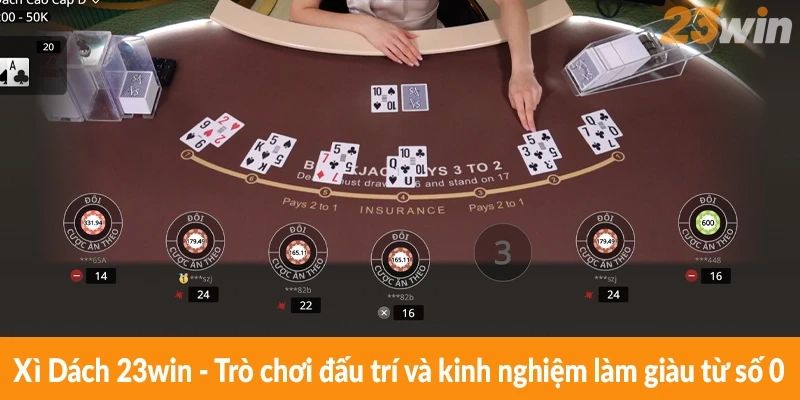 Xì Dách 23win: Trò chơi đấu trí và kinh nghiệm làm giàu từ số 0