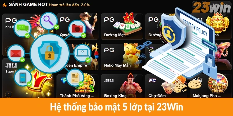 Hệ thống bảo mật 5 lớp tại 23win