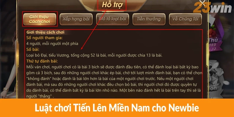 Luật chơi Tiến Lên Miền Nam cho Newbie