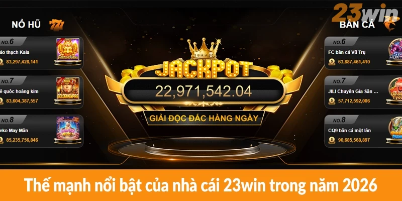 Thế mạnh nổi bật của nhà cái 23win trong năm 2026