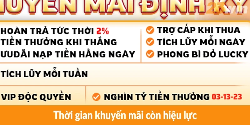 Thời gian khuyến mãi còn hiệu lực